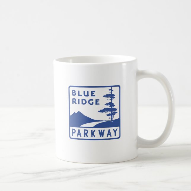 Mug Autoroute Blue Ridge Parkway Route Retro (Droite)
