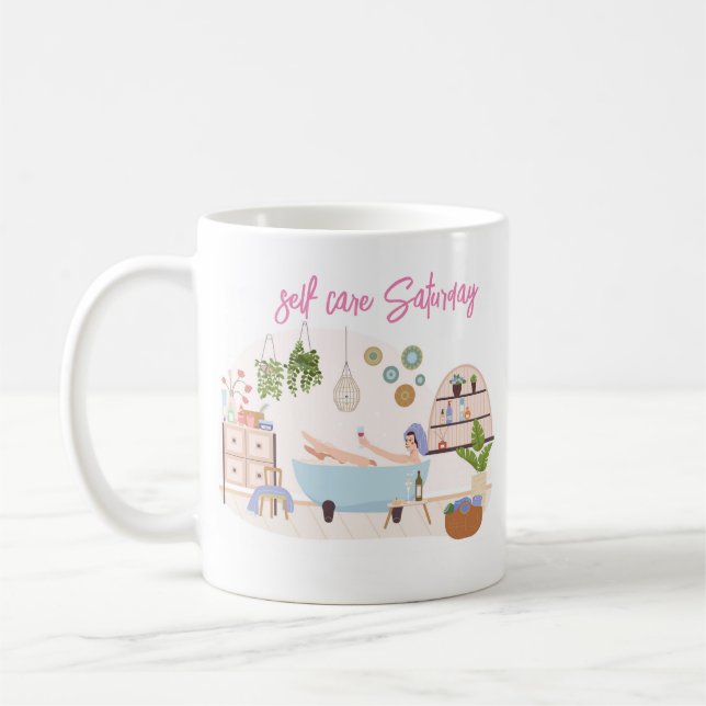 Mug Autosoins spas Samedi Nom personnalisé (Gauche)