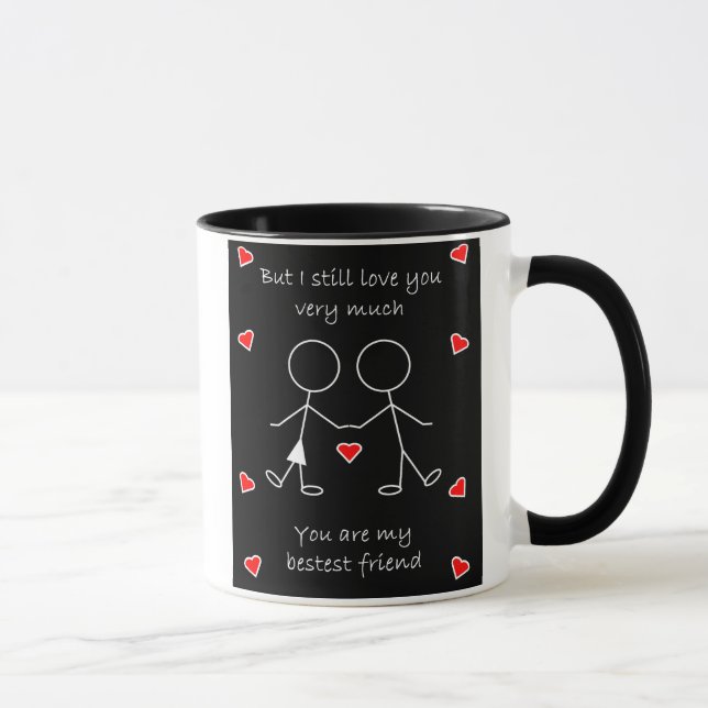 Mug Autour de la courbure Valentine (Droite)