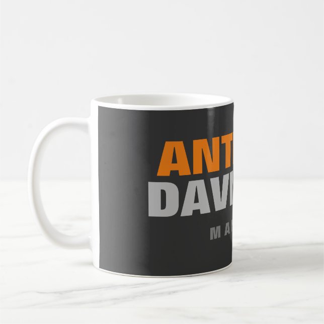 Mug Autre Taille Parfaite Gris Orange Gras Texte (Gauche)