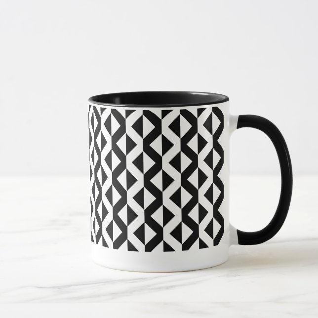 Mug Autre ZigZags - noir et blanc (Droite)