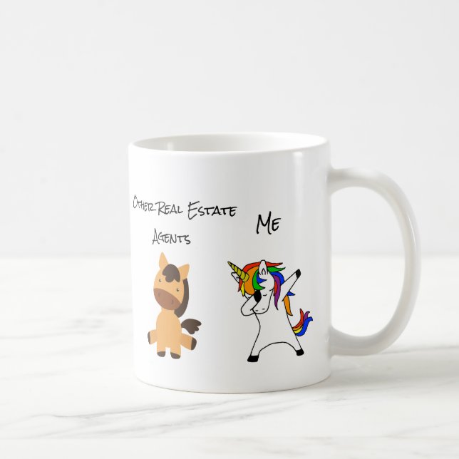 Mug Autres Agents Immobiliers Drôle Me Unicorn (Droite)