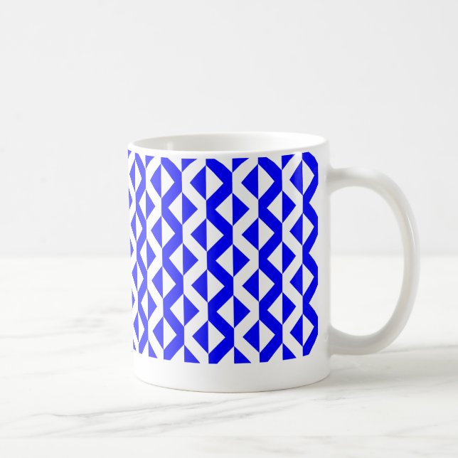 Mug Autres ZigZags - Bleu et Blanc (Droite)