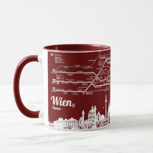 Mug " Autriche : 1978 Vienne - Le métro...