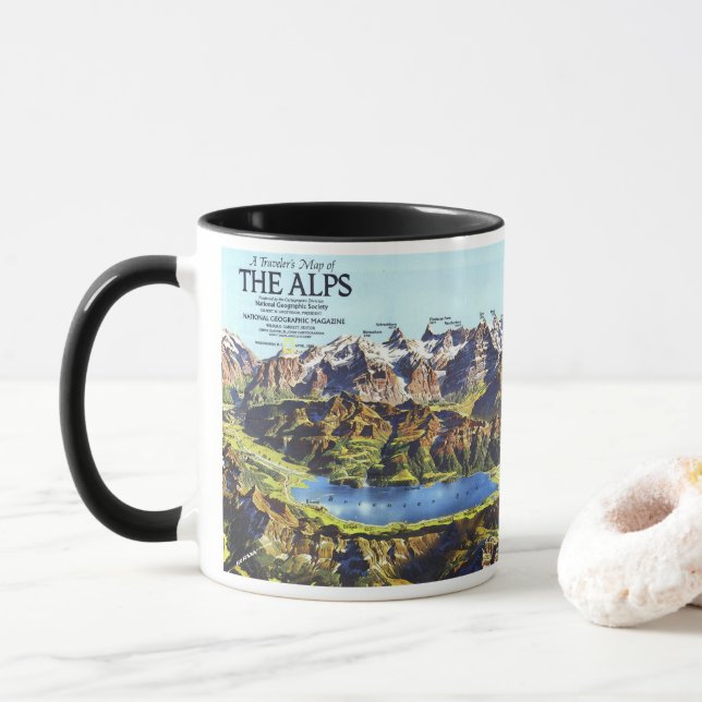 Mug " Autriche : 1985 Innsbruck - Carte des ALP... (Avec donut)