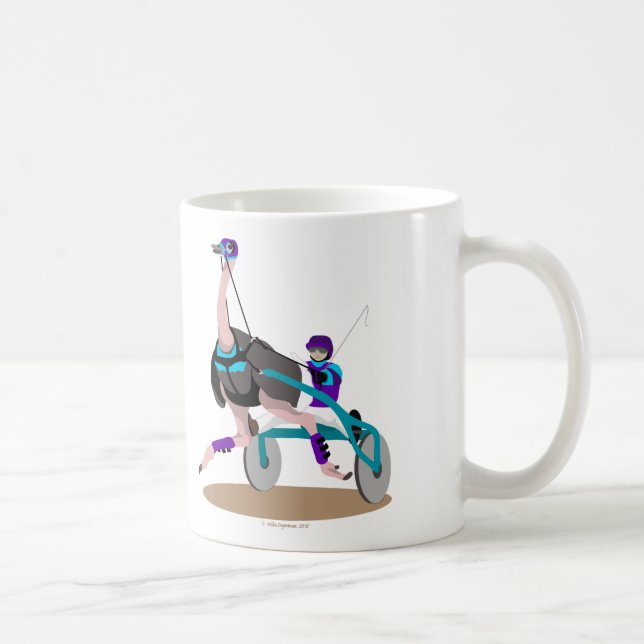 Mug Autruche de course d'attelages (Droite)