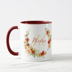 Mug Autumn floral personnalisée