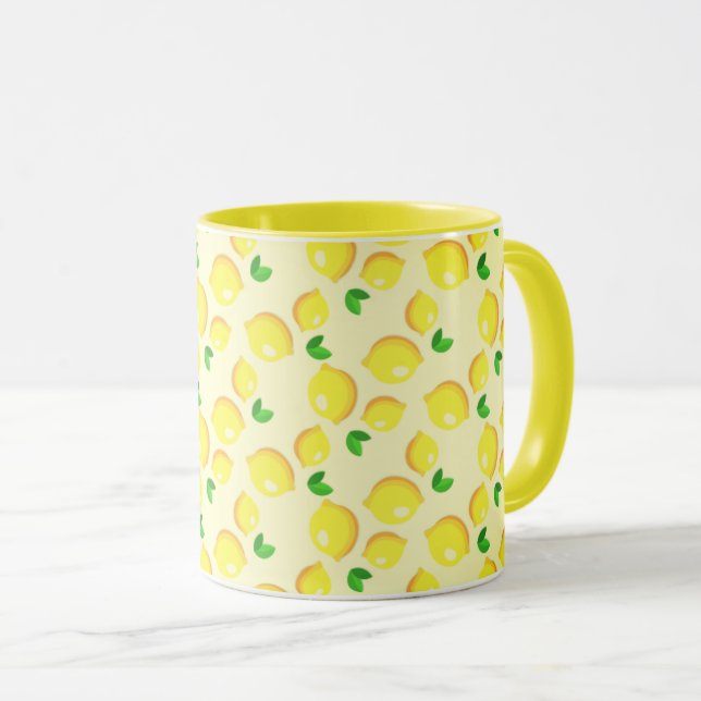 Mug aux citrons jaunes (Devant droit)