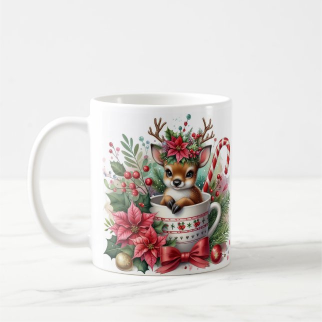 Mug aux rennes de Noël (Gauche)