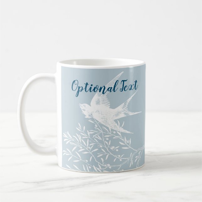 Mug Avaler l'oiseau survolant les branches d'olivier (Gauche)