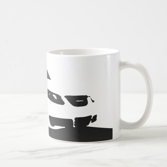 Mug Avant aérien de Saab 9-5 - charbon de bois sur le (Droite)