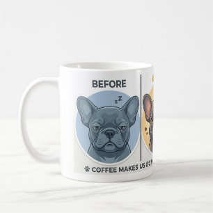 Mug Avant Après Café Drôle Design Bouledogue Français