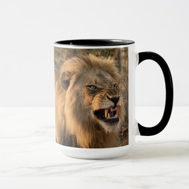 Mug Avant et après le café LION Personnaliser le nom T (Droite)