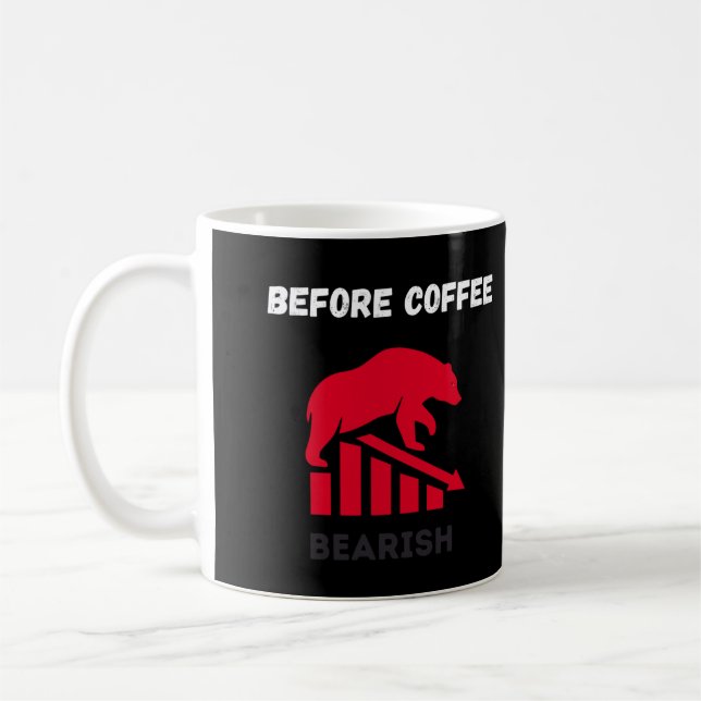 Mug Avant le café baissier Après le café haussier (Gauche)