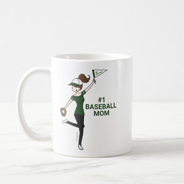 Mug Avatar personnalisé #1 Mère de baseball (Gauche)