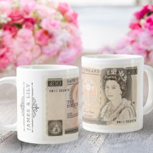Mug avec 1975 £ 10 Note Image | Reine Elizabeth II