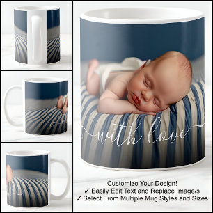Mug Avec amour bébé beau modèle de texte photo