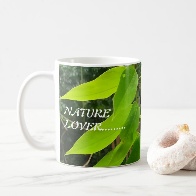 Mug avec belle capture de plantes (Avec donut)