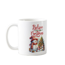 Mug avec bonhomme de neige Croire à la magie de No