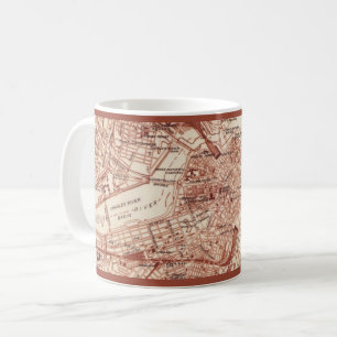 Mug avec carte ancienne de Boston
