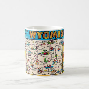 Mug avec carte vintage du Wyoming