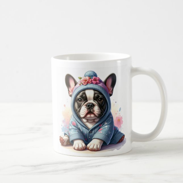 Mug avec chiot Bouledogue Français mignon (Droite)