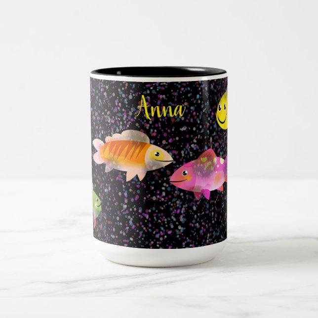 Mug avec Comical & Coloré Poisson Fun (Centre)