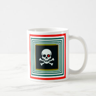 Mug avec crâne et os croisés style pirate.