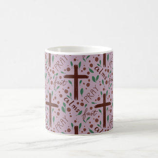 Mug avec Croix et Roses de Carême Dessinés à la Ma