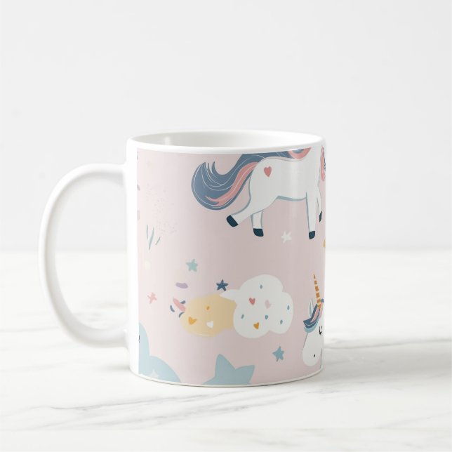 Mug Avec des amis de licorne (Gauche)