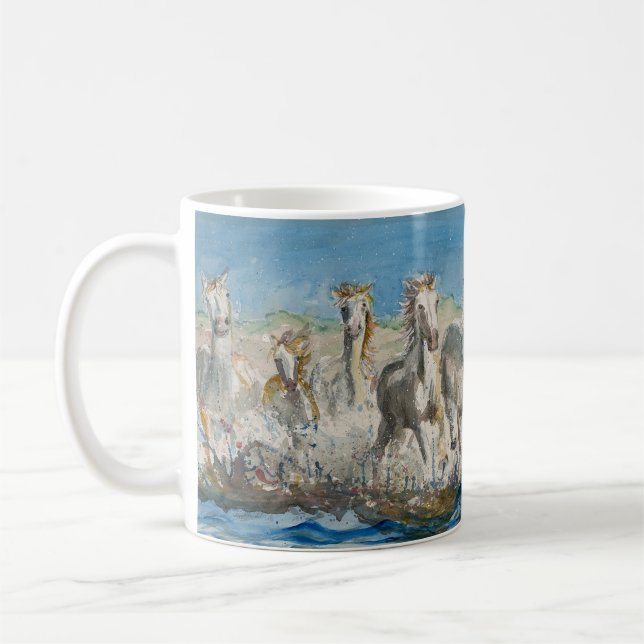 Mug avec des chevaux sauvages (Gauche)