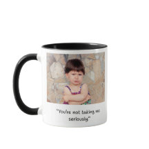 Mug avec des citations drôles d'enfant à double se
