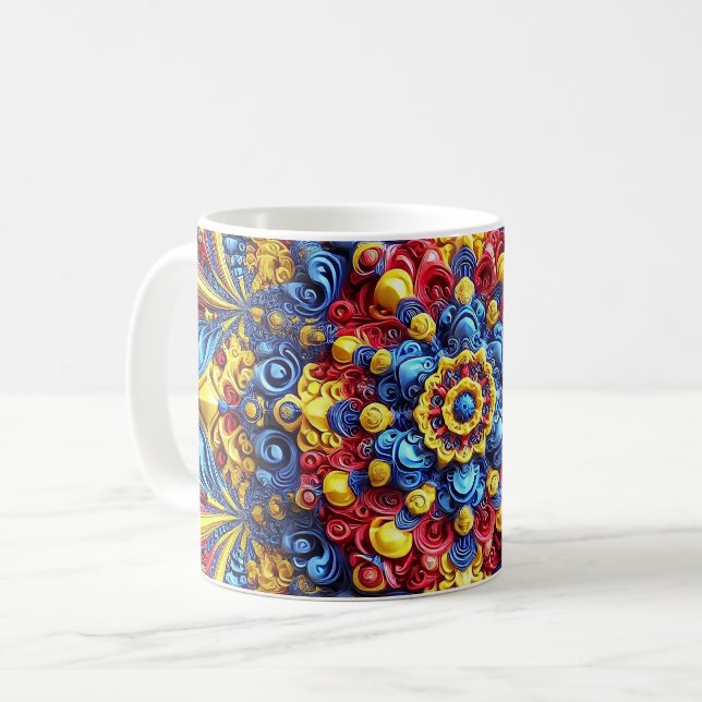 Mug avec des couleurs roumaines Design (Devant gauche)