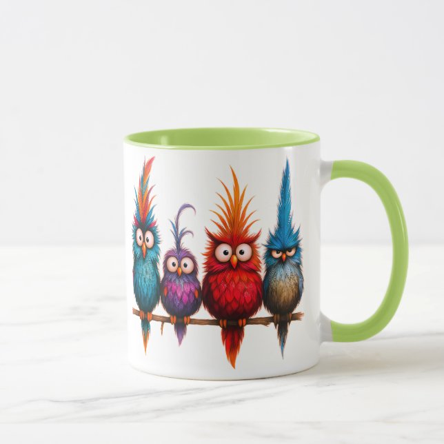 Mug avec des oiseaux rigolos (Droite)