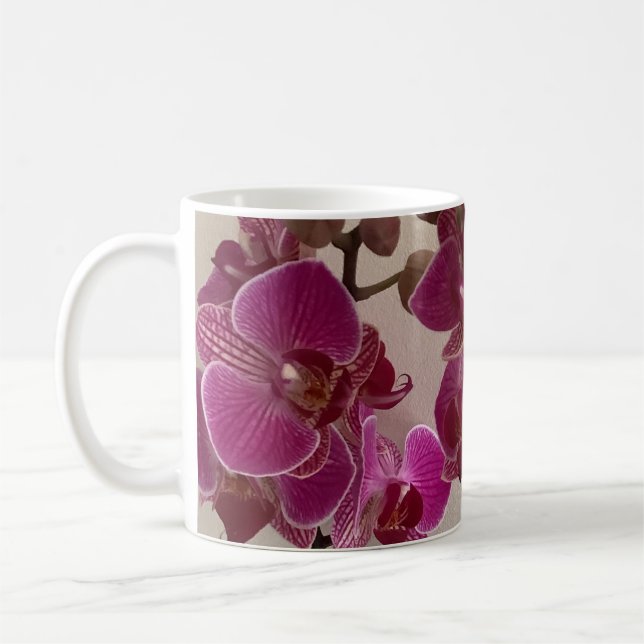 Mug avec design orchidée  (Gauche)