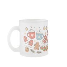 Mug avec dessins de Noël mignons et cosy