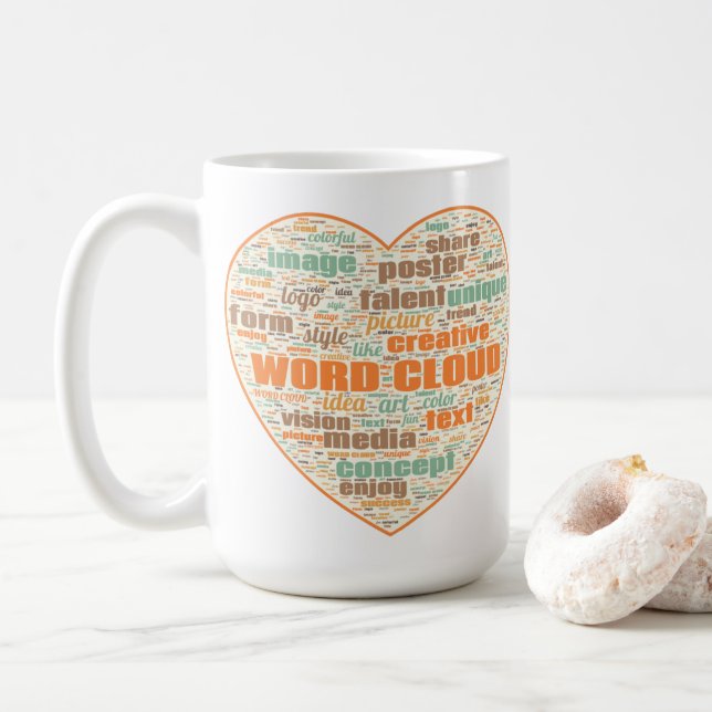 Mug avec deux impressions - Word Cloud (Avec donut)