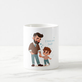 Mug avec dévouement Fête des pères.