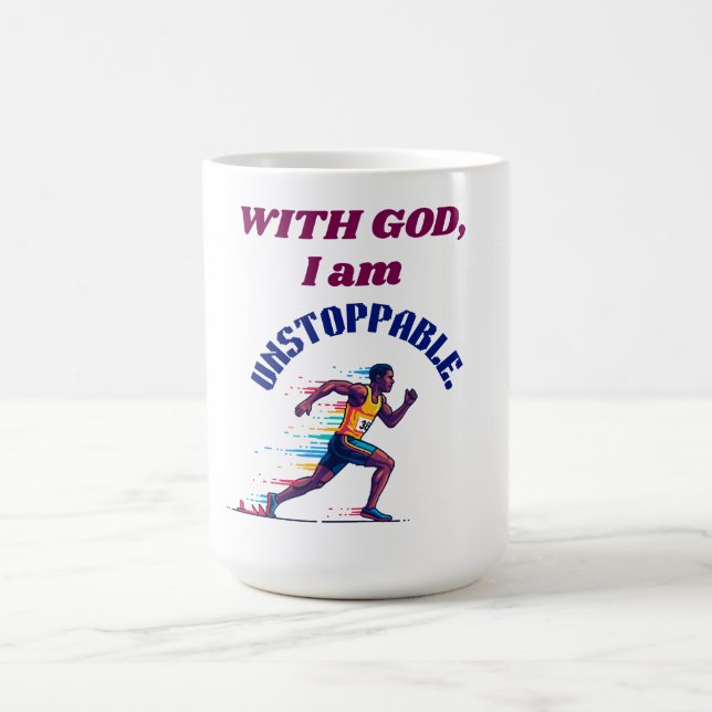 Mug Avec Dieu, je suis invincible (Centre)