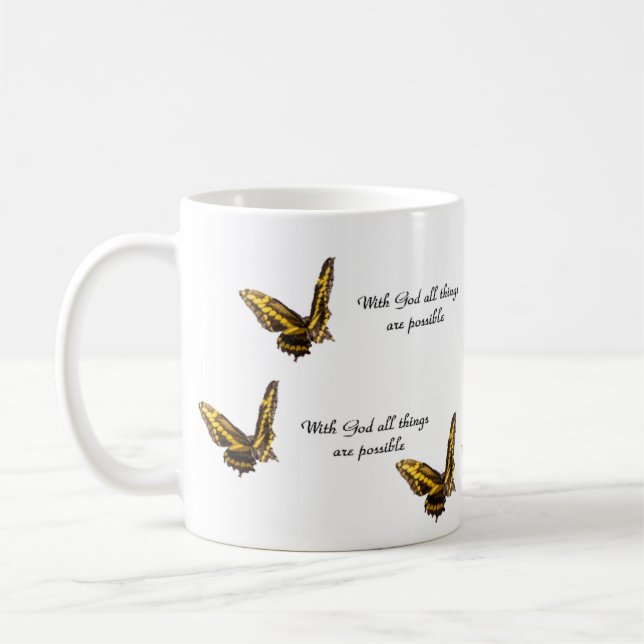 Mug Avec Dieu toutes les choses sont possibles (Gauche)