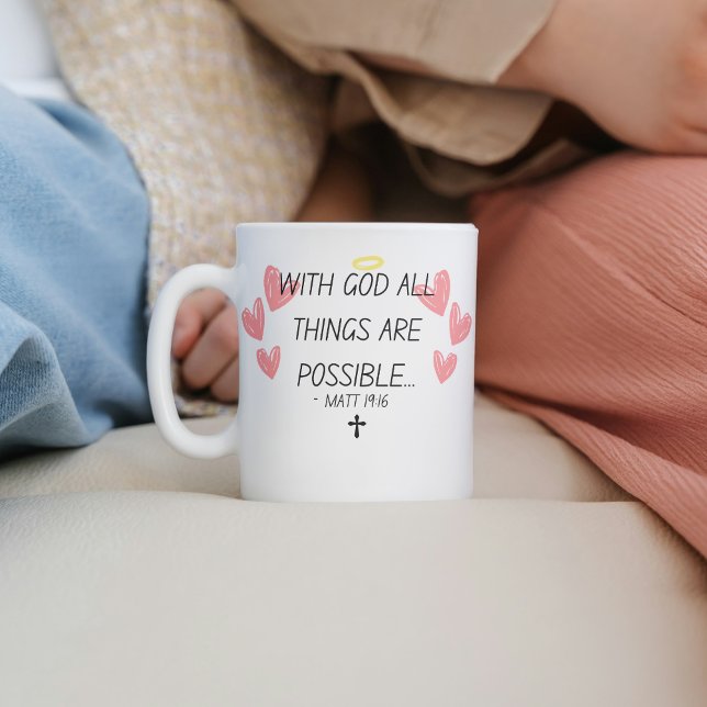 Mug "Avec Dieu, toutes les choses sont possibles" (Créateur téléchargé)