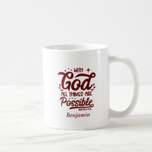 Mug Avec Dieu Toutes Les Choses Sont Possibles Mathew