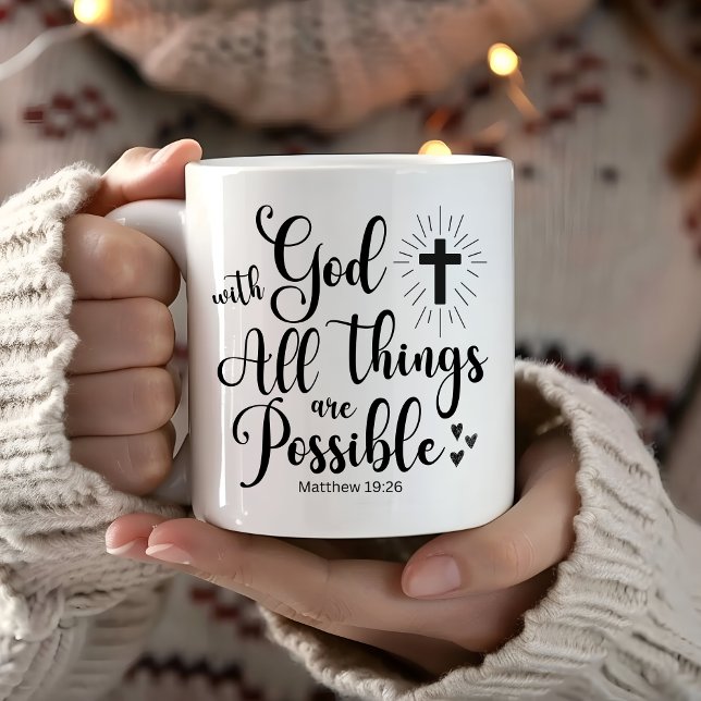 Mug Avec Dieu toutes les choses sont possibles - Matth (Créateur téléchargé)