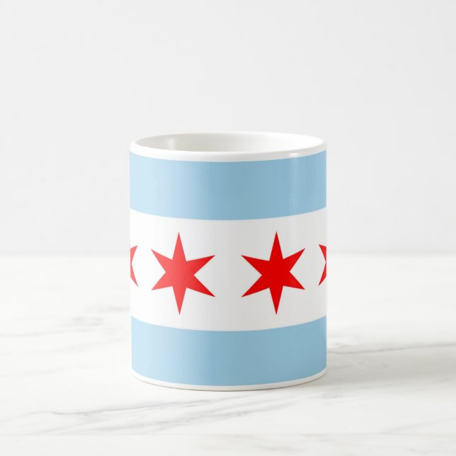 Mug avec Drapeau de Chicago - USA (Centre)