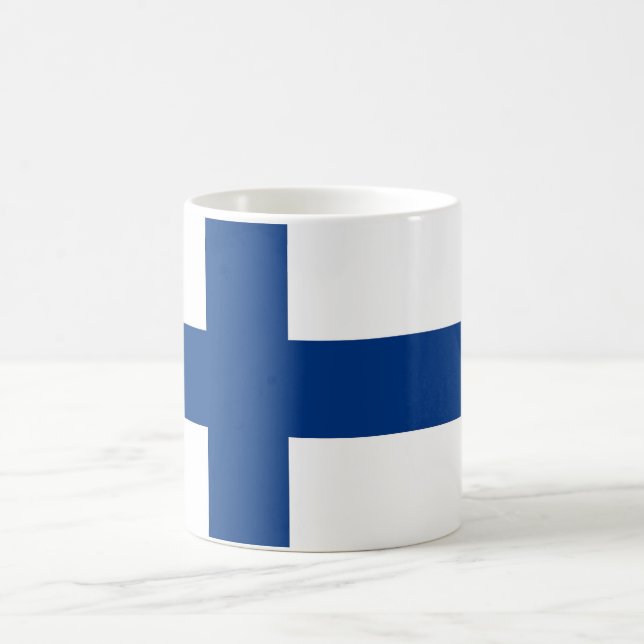 Mug avec drapeau de la Finlande (Centre)