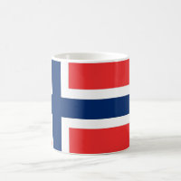 Mug avec drapeau de la Norvège