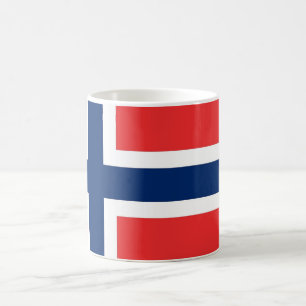 Mug avec drapeau de la Norvège