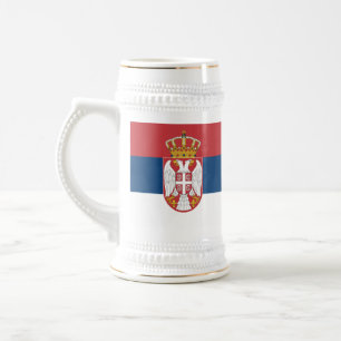 Mug avec drapeau de la Serbie