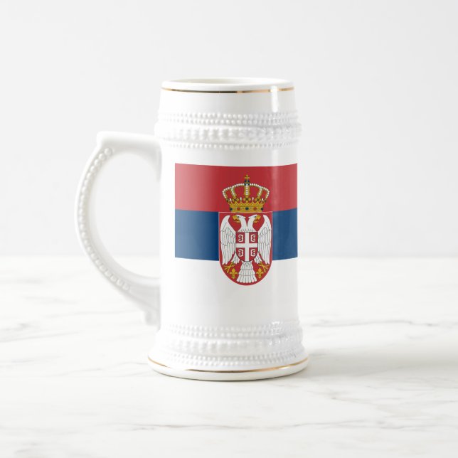 Mug avec drapeau de la Serbie (Gauche)