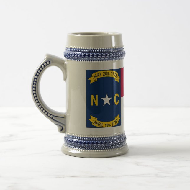 Mug avec drapeau de l'État de Caroline du Nord -US (Gauche)
